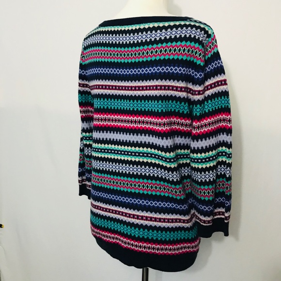 3/4 Sleeve Sweater Great w/ Jeans or Skirt Cotton - Picture 4 of 5